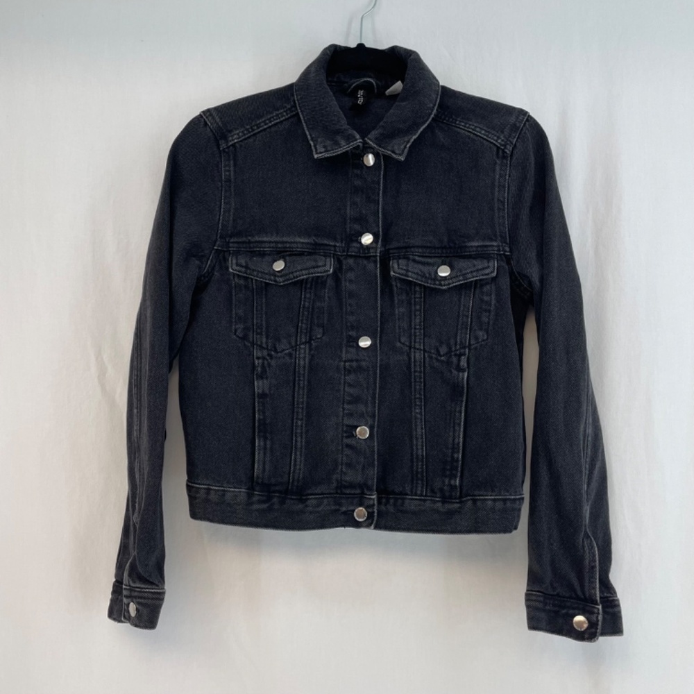 Black Jean Jacket H&M Black Denim Women’s Extra Small (XS)